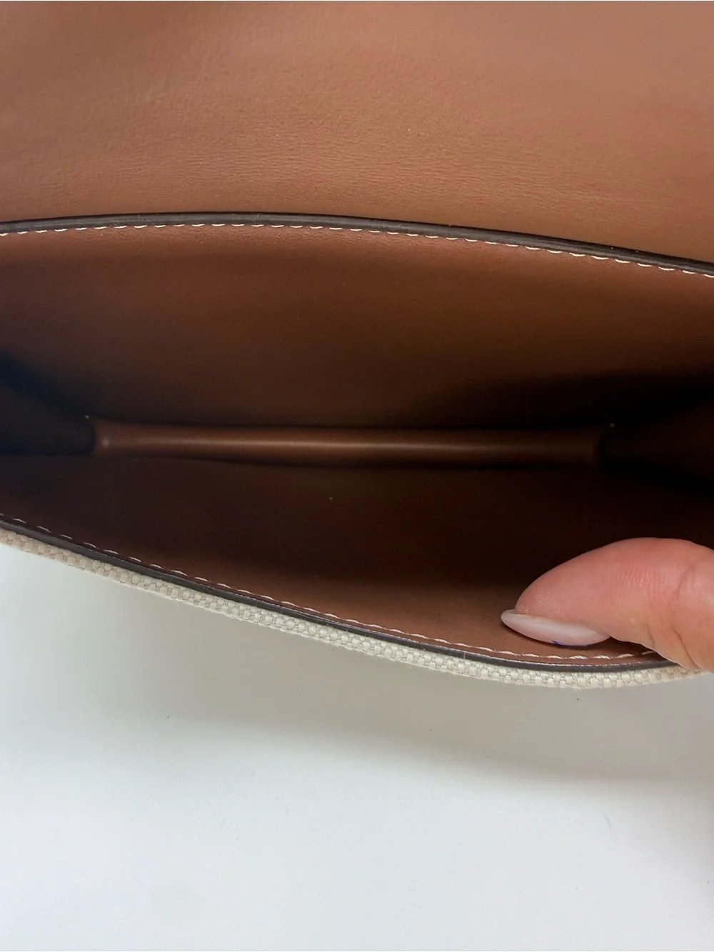 Burberry Mini Two-Tone Canvas and Leather Pocket Bag - Cream and Brown